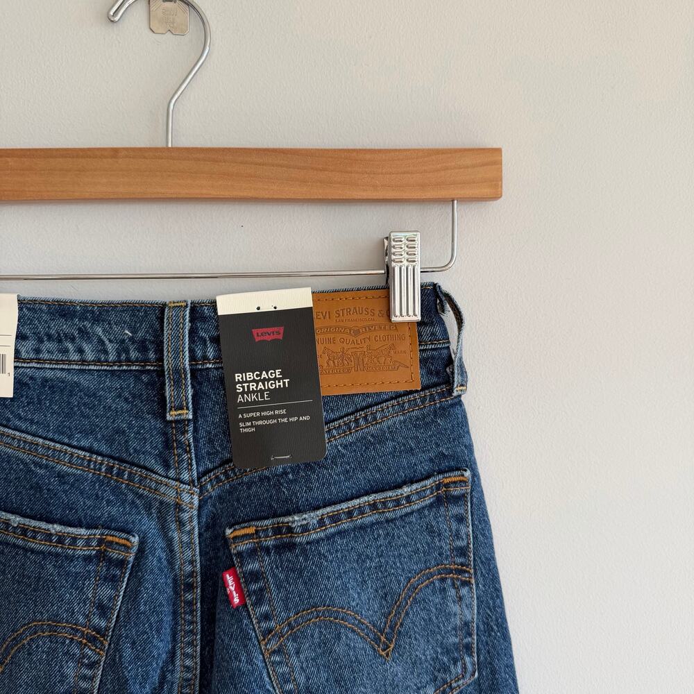 Levi's Ribcage Straight Ankle Denim High Rise Jeans Blue 23 NWT - Picture 9 of 14